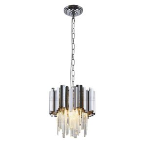 Candelabru Cristal Argintiu, 30cm Elit's