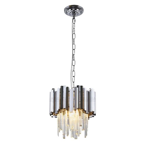 Candelabru Cristal Argintiu, 30cm Elit's