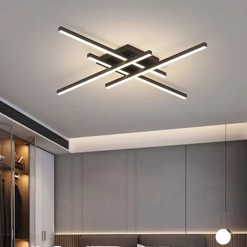 Lustra LED Holly One Cu Telecomanda, 3 Tipuri De Lumina, Intensitate Reglabila,Elit's 66W, Black