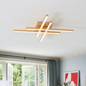 Lustra LED Holly One Cu Telecomanda, 3 Tipuri De Lumina, Intensitate Reglabila,Elit's 66W, Gold