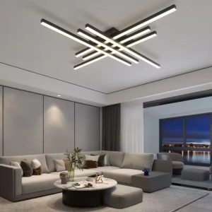 Lustra LED Holly Two, Cu Telecomanda, 3 Tipuri De Lumina, Intensitate Reglabila,Elit's 146W, Black