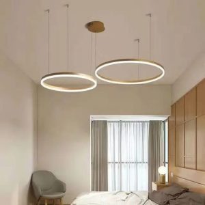 Lustra LED Cu Telecomanda ORO, 2 cercuri, Gold,Elit's 120w