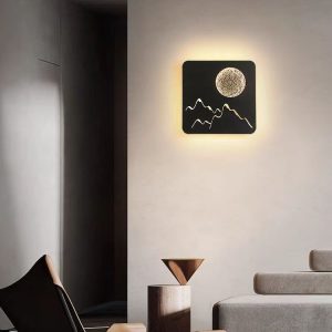 Aplica cu design natural autentic, black, 27w Elit's
