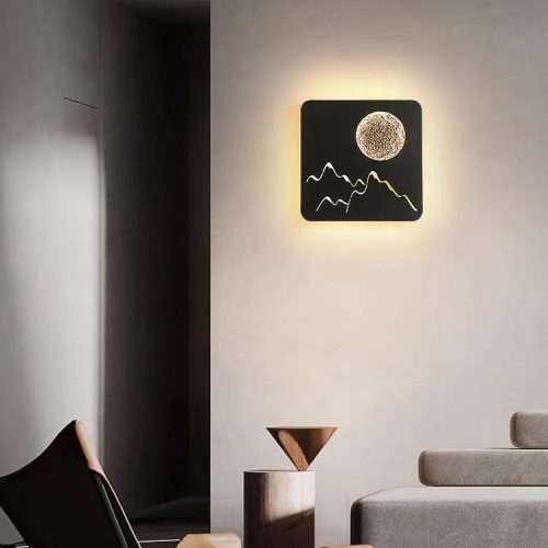 Aplica cu design natural autentic, black, 27w Elit's