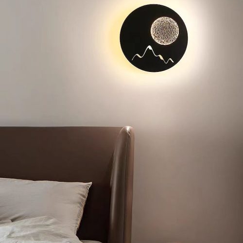 Aplica cu design natural autentic, black, 24w Elit's