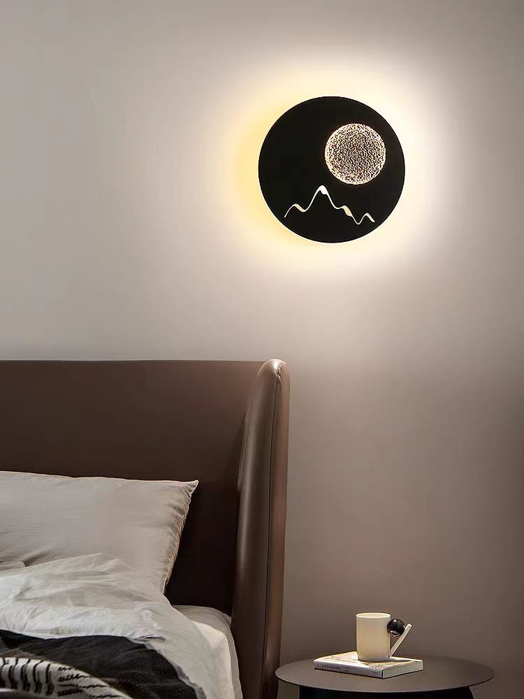 Aplica cu design natural autentic, black, 24w Elit's