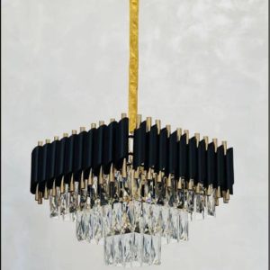 Candelabru Cristal Raven, black, 50cm