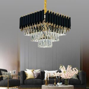 Candelabru Cristal Raven, black, 50cm
