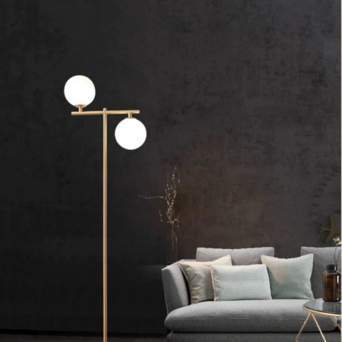 Lampadar Venus, 2 globuri, gold, 157cm