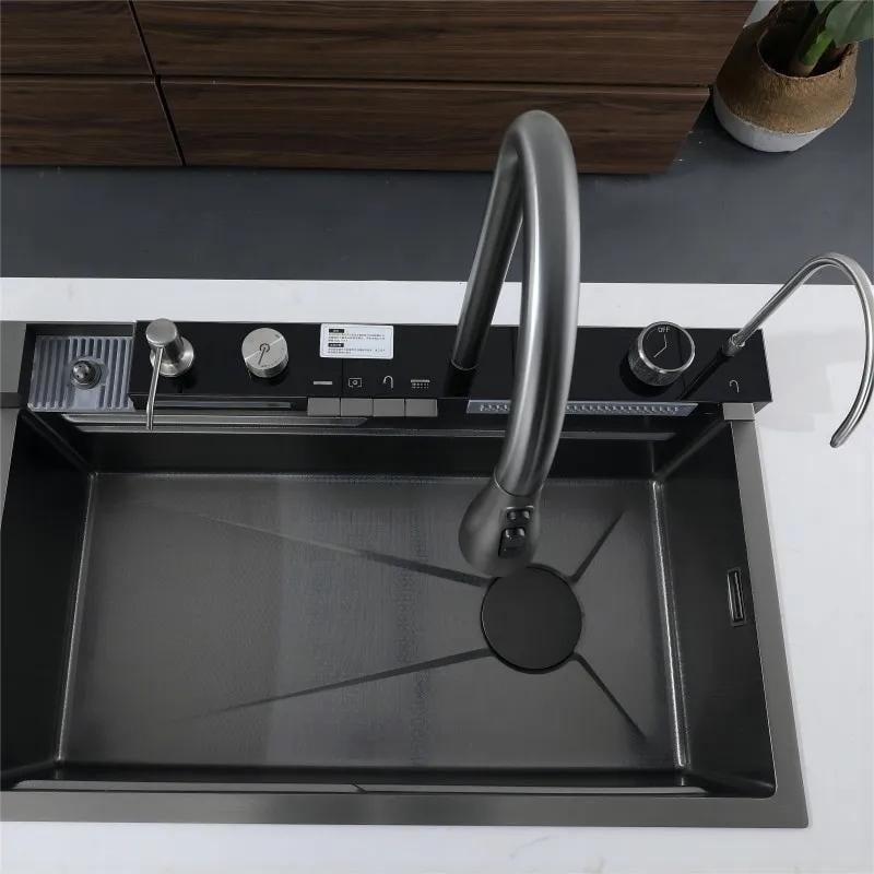 Chiuveta Bucatarie Profesionala Multifunctionala LED, Inox Elit's