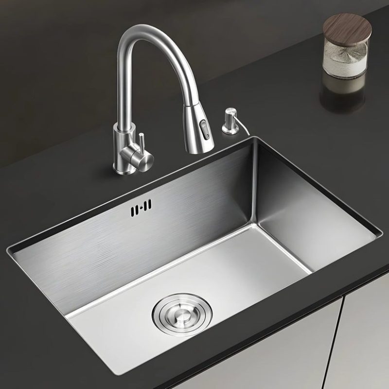 Chiuveta Bucatarie Profesionala , Incorporata in blat, INOX SATIN, 50X45 CM Elit's