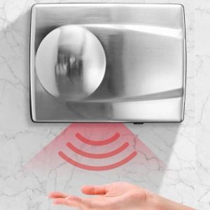 Uscător de Mâini cu Senzor,Elit's 1500W, Aer Cald/Rece, Inox Mat