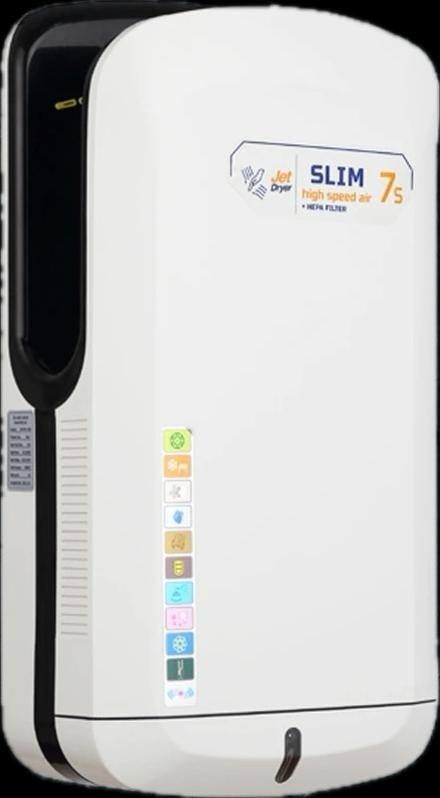 Uscător de Mâini , Senzor JetSlim,Elit's 1800W, Alb, Filtru HEPA