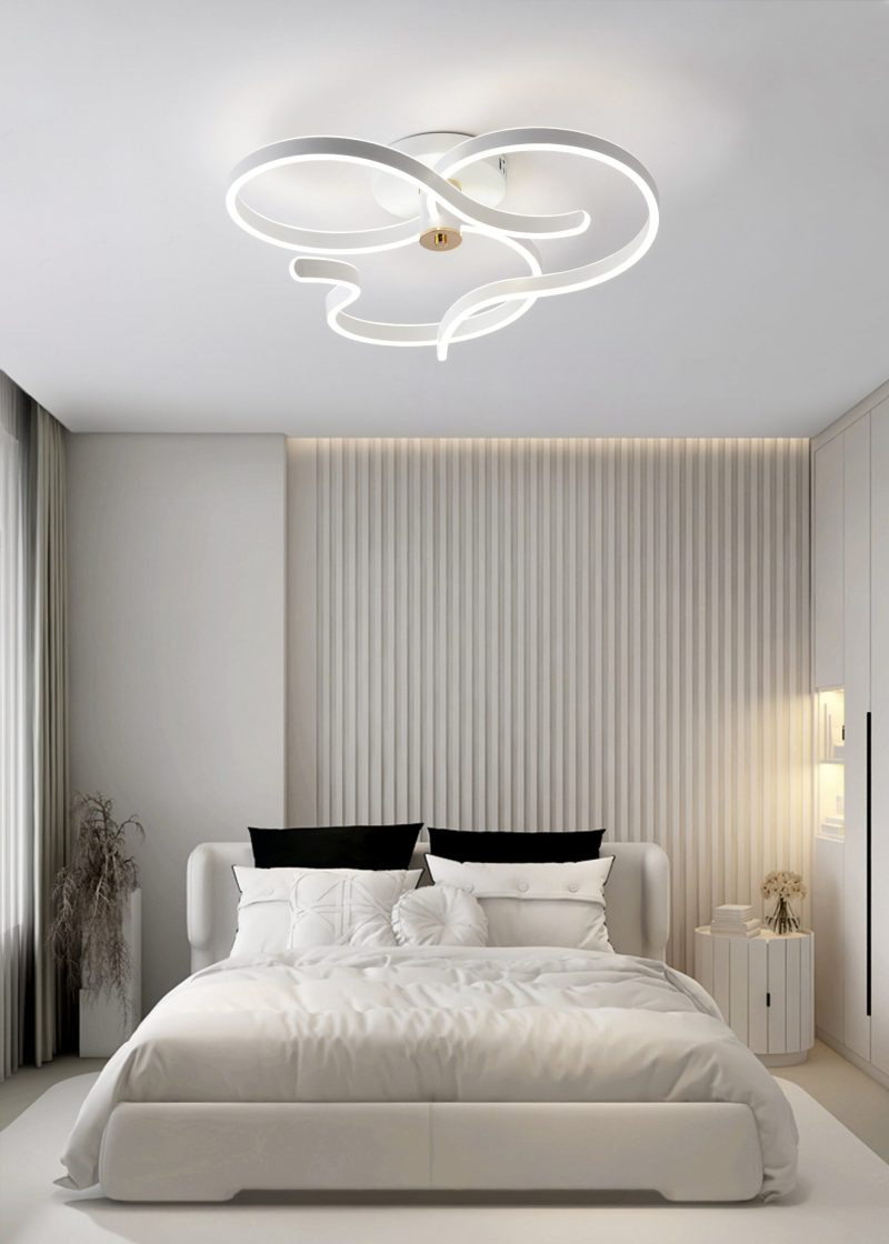 Lustra LED Cu Telecomanda, 3 Tipuri De Lumina, Intensitate Reglabila, 360W, Alb/Auriu Elit's