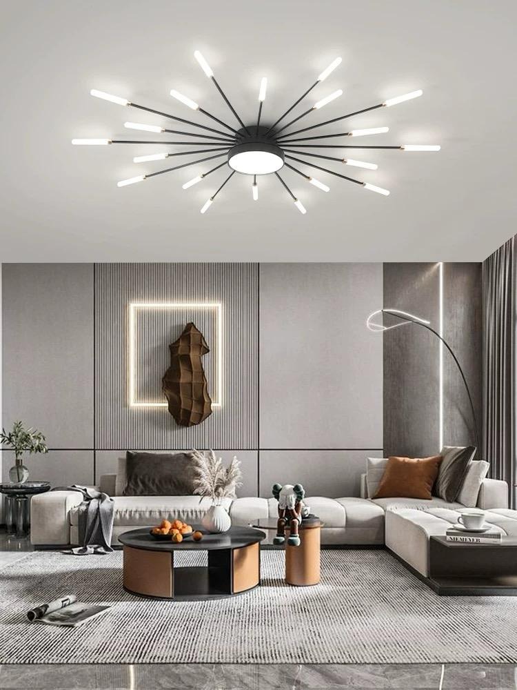 Lustra LED Cu Telecomanda, 3 Tipuri De Lumina, Intensitate Reglabila, 15W, Negru/Auriu Elit's