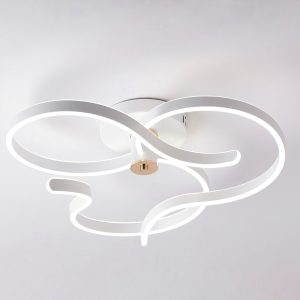 Lustra LED Cu Telecomanda, 3 Tipuri De Lumina, Intensitate Reglabila, 360W, Alb/Auriu Elit's