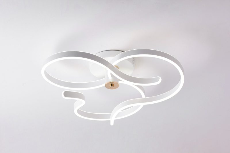 Lustra LED Cu Telecomanda, 3 Tipuri De Lumina, Intensitate Reglabila, 360W, Alb/Auriu Elit's