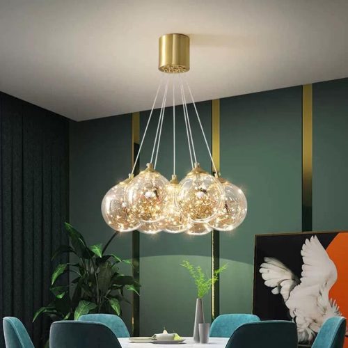 Lustra suspendata Nelly, 7 globuri, gold Elit's