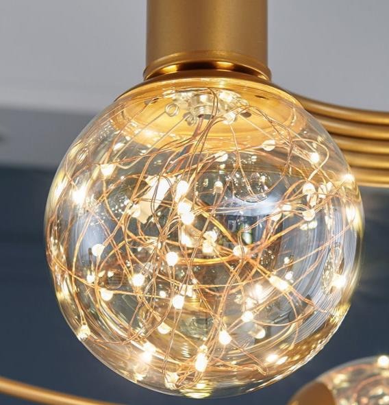 Lustra suspendata Nelly, 7 globuri, gold Elit's