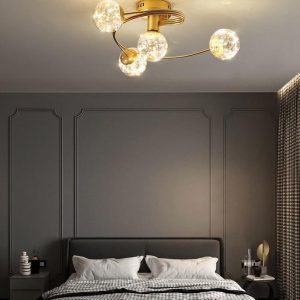 Lustra suspendata Nelly, 4 globuri, gold Elit's