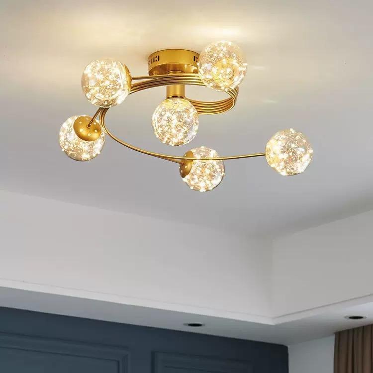 Lustra suspendata Nelly, 4 globuri, gold Elit's
