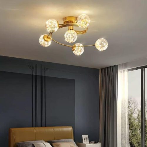 Lustra suspendata Nelly, 4 globuri, gold Elit's