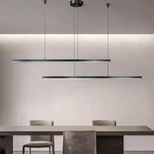 Lustra Dining Doi Cu Telecomanda, Suspendata, Negru Elit's