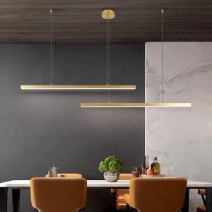 Lustra Dining Doi Cu Telecomanda, Suspendata, Gold Elit's
