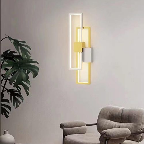Aplica Perete Cu Led, Alb si Auriu, 30w Elit's
