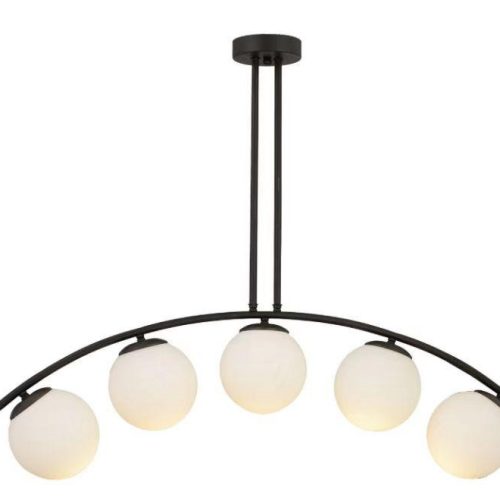 Lustra dining 5 globuri, Negru Elit's