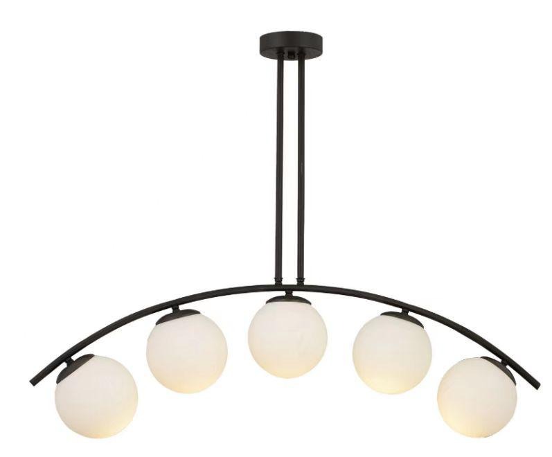 Lustra dining 5 globuri, Negru Elit's
