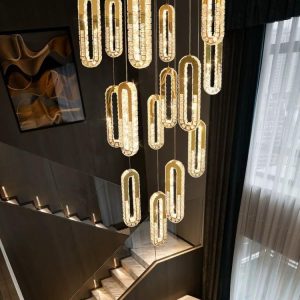 WhatsAppImage2023-11-24at2.10.37 (1) Candelabru Cristal,15 Leduri, Metal, 351W, Auriu Elit's