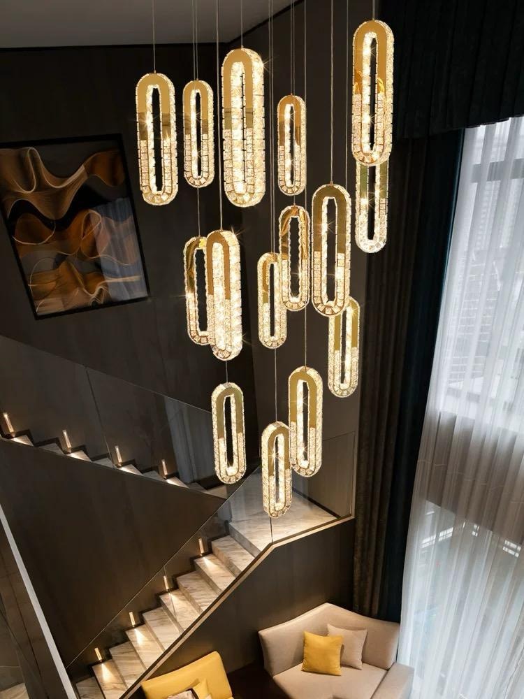 WhatsAppImage2023-11-24at2.10.37 (1) Candelabru Cristal,15 Leduri, Metal, 351W, Auriu Elit's