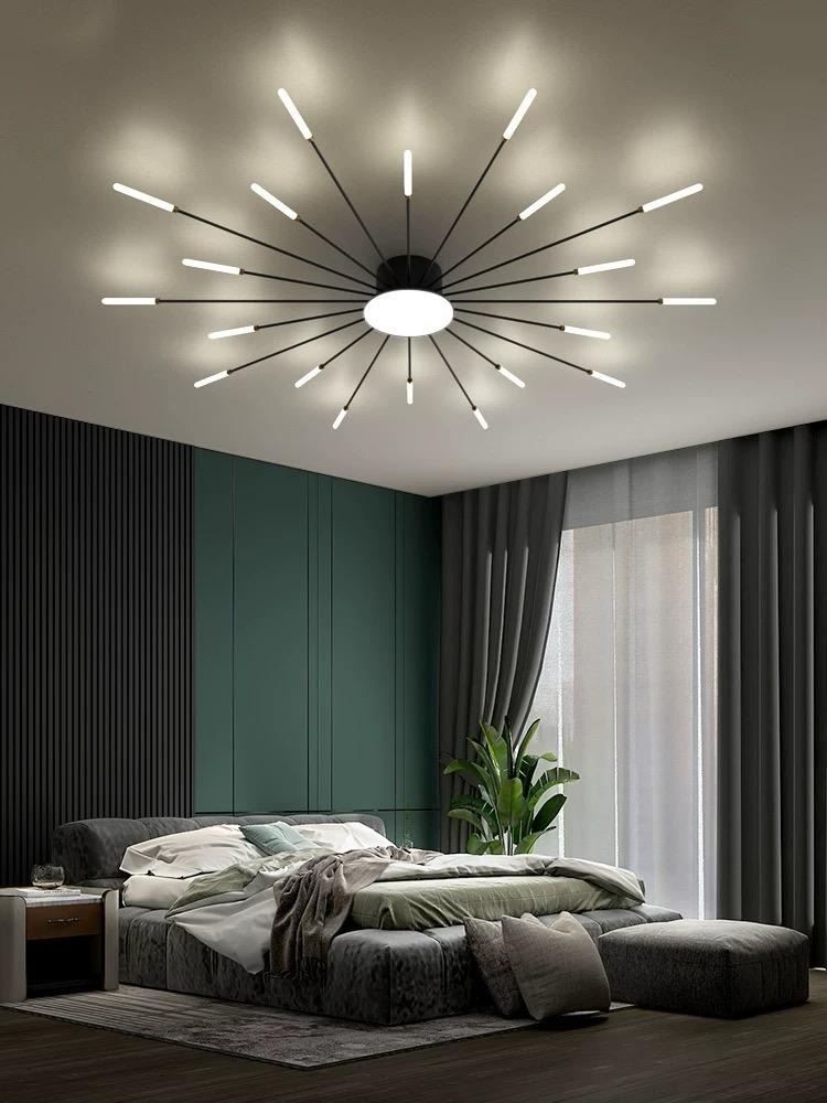 Lustra LED Cu Telecomanda, 3 Tipuri De Lumina, Intensitate Reglabila, 15W, Negru/Auriu Elit's