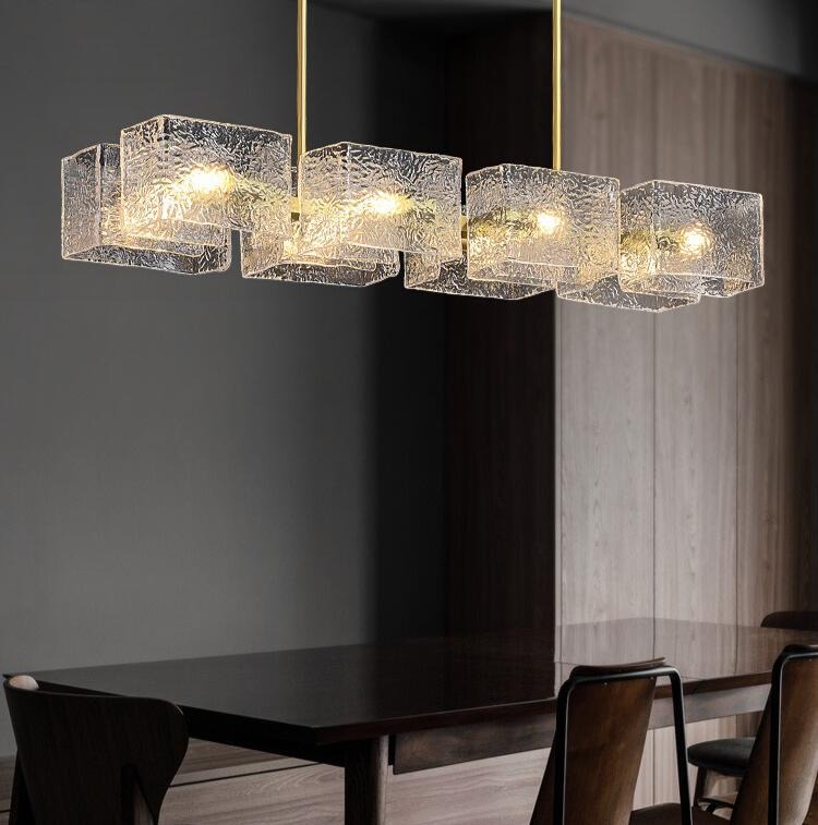 Lustra dining Zarra, Suspendata, 8 becuri, Auriu Elit's