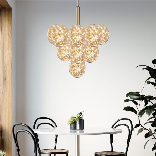 Lustra cu Led Lissa, 13 globuri, gold Elit's