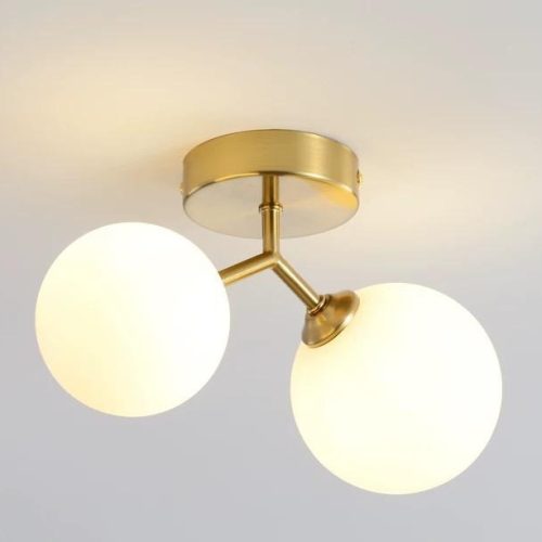 Lustra cu doua globuri, auriu Elit's