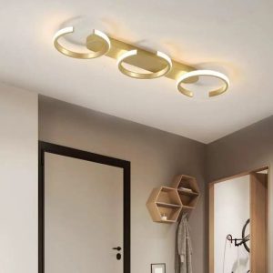 Lustra cu telecomanda, lumina calda, rece si neutra, Auriu, 30×2w Elit's