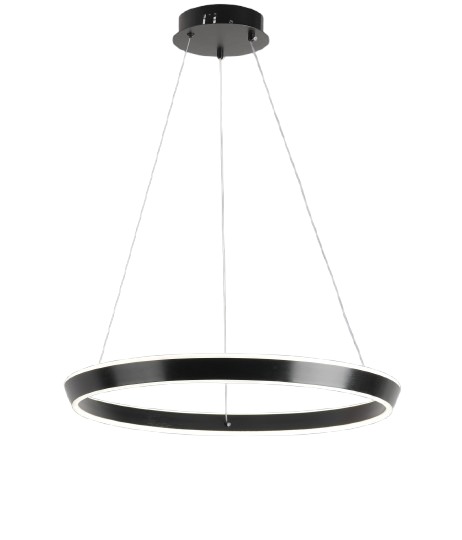 Lustra LED Suspendata Cu Telecomanda,Elit's 3 Tipuri De Lumina, Inaltime Reglabila, 160W, Negru