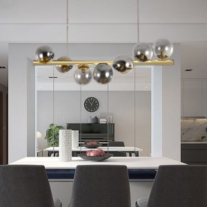 Lustra dining cu 7 globuri fumurii Elit's
