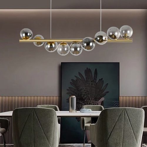 Lustra dining cu 9 globuri fumurii Elit's