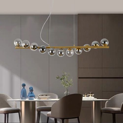 Lustra dining cu 11 globuri fumurii Elit's
