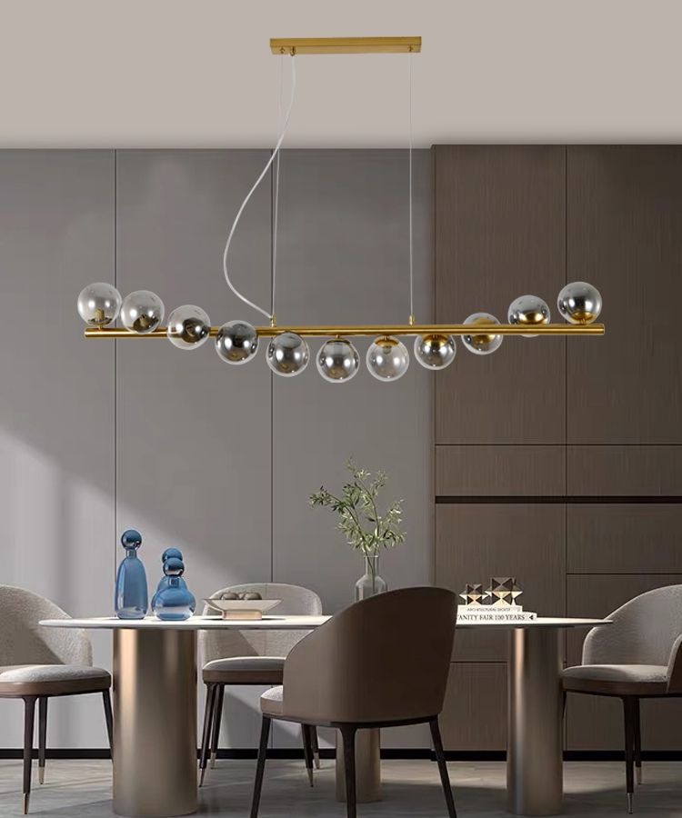Lustra dining cu 11 globuri fumurii Elit's