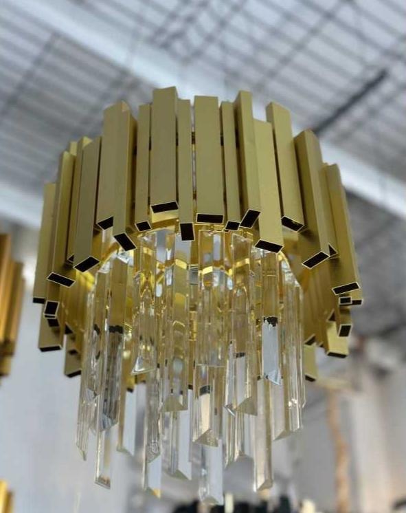 Candelabru Cristal Aliss, Auriu, 30 cm Elit's