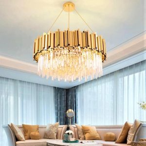 Candelabru Cristal Aliss, Auriu, 80cm Elit's