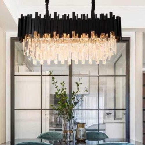Candelabru Cristal Aliss, Negru, 50X80cm Elit's