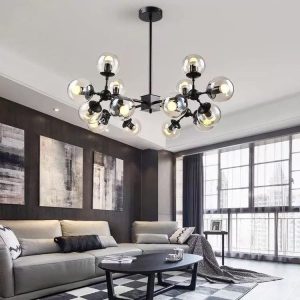 Untitled - 2024-11-22T130656.021 Lustra Suspendata, 12 Globuri, Negru Elit's