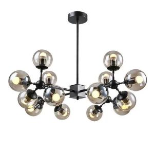 Untitled - 2024-11-22T130701.569 Lustra Suspendata, 12 Globuri, Negru Elit's