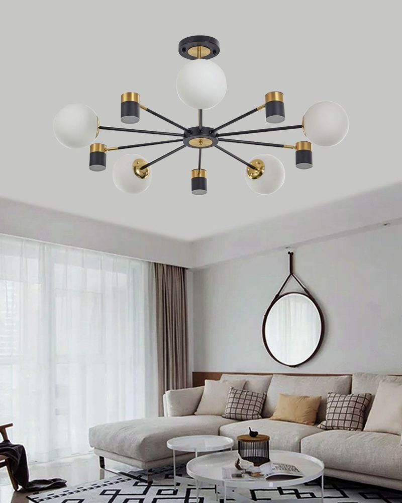 Untitled - 2024-12-11T152524.897 Lustra Cu LED Si 5 Globuri, Auriu Cu Negru Elit's