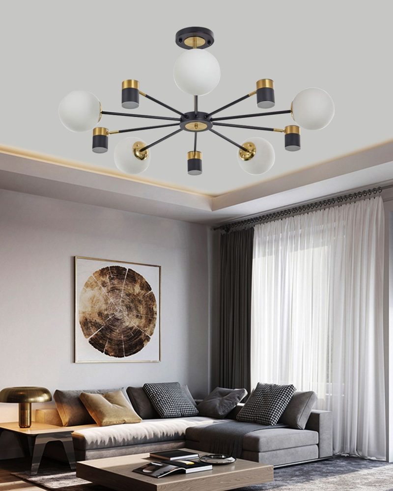 Untitled - 2024-12-11T152534.499 Lustra Cu LED Si 5 Globuri, Auriu Cu Negru Elit's